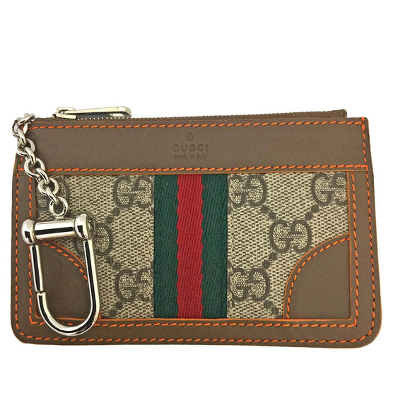 Gucci Leather Brown Wallet GG - Picture 1 of 9